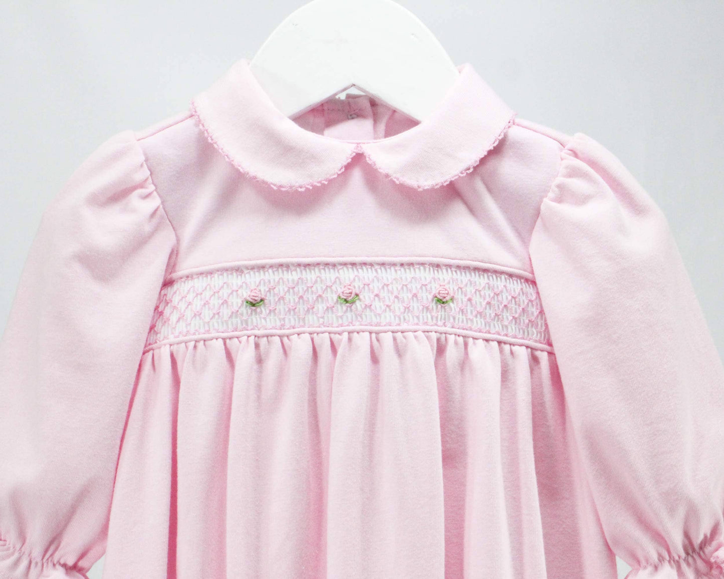 Pink and White Goemetric Claire Gown: NB