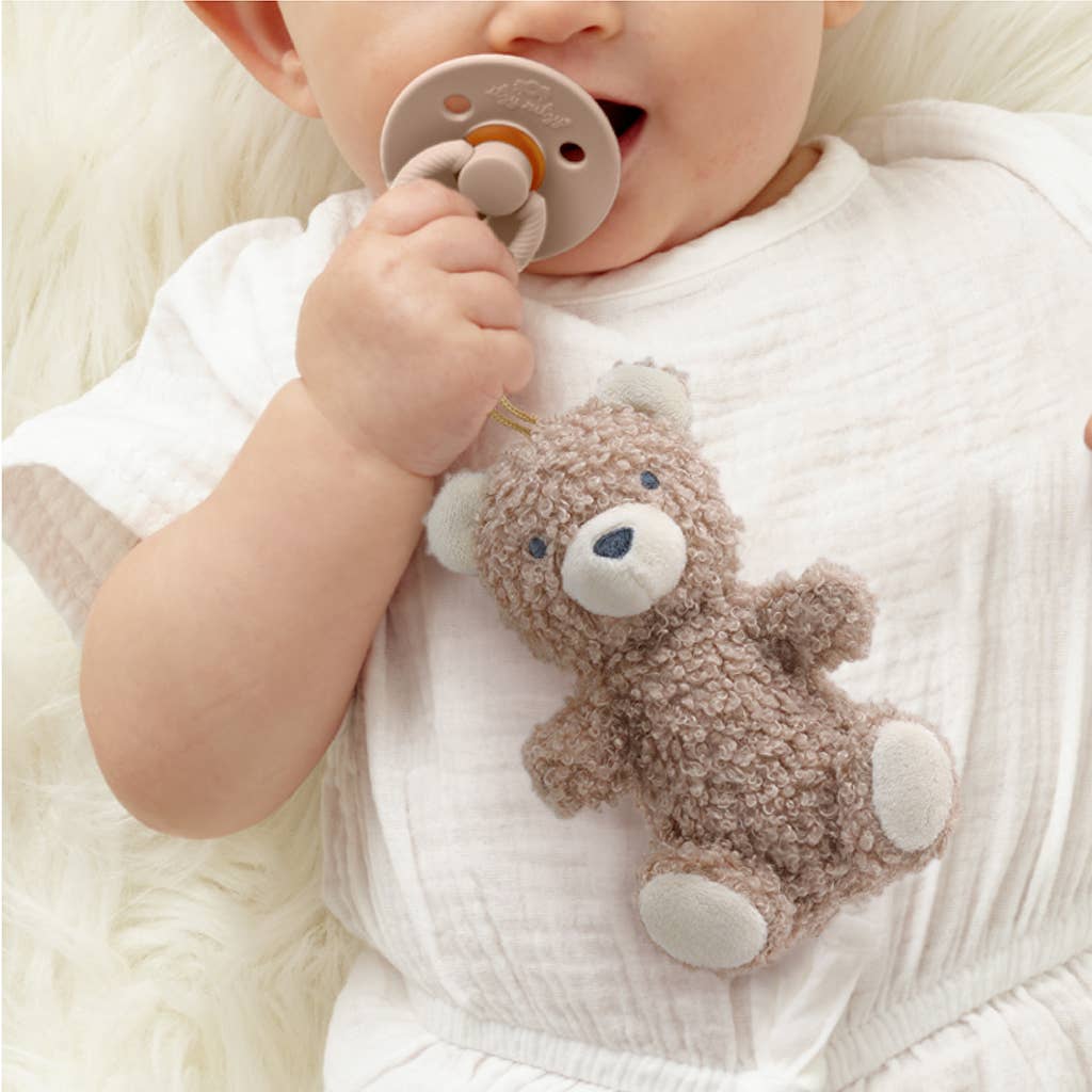 Bitzy Pal Natural Rubber Pacifier & Plush- Bear