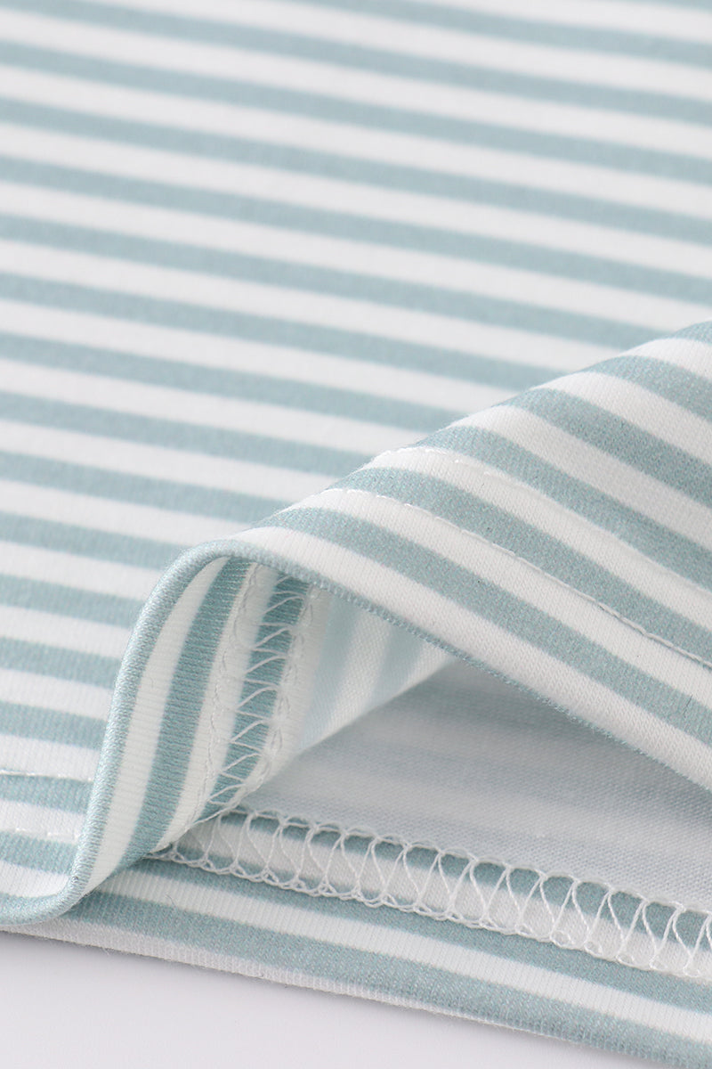 Sage Stripe Boy Set
