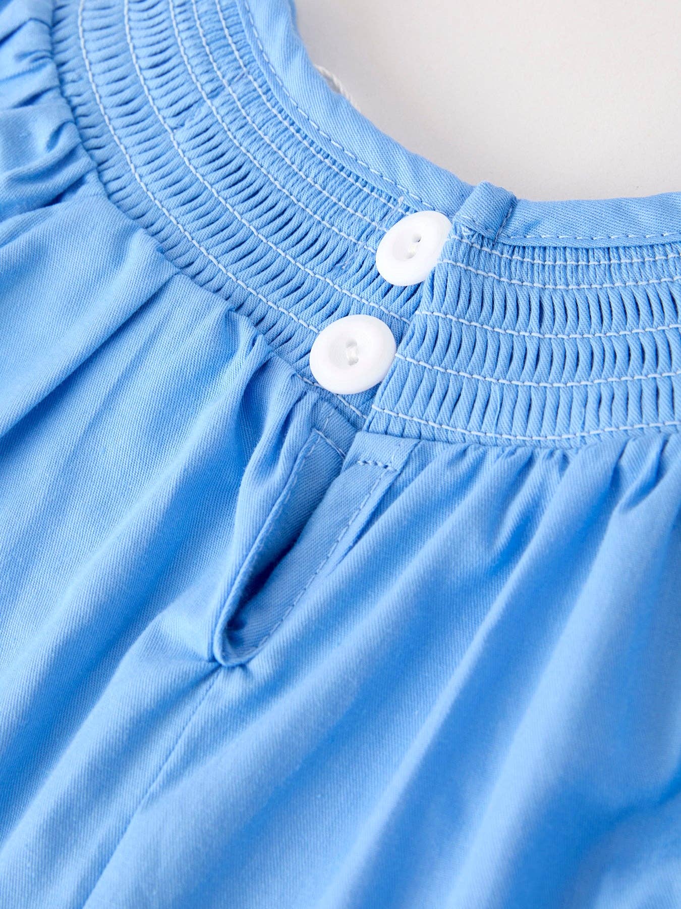 Fall Thanksgiving&Halloween Blue Pumpkin Smock Embroidery Lace Baby Girl Romper: 3M