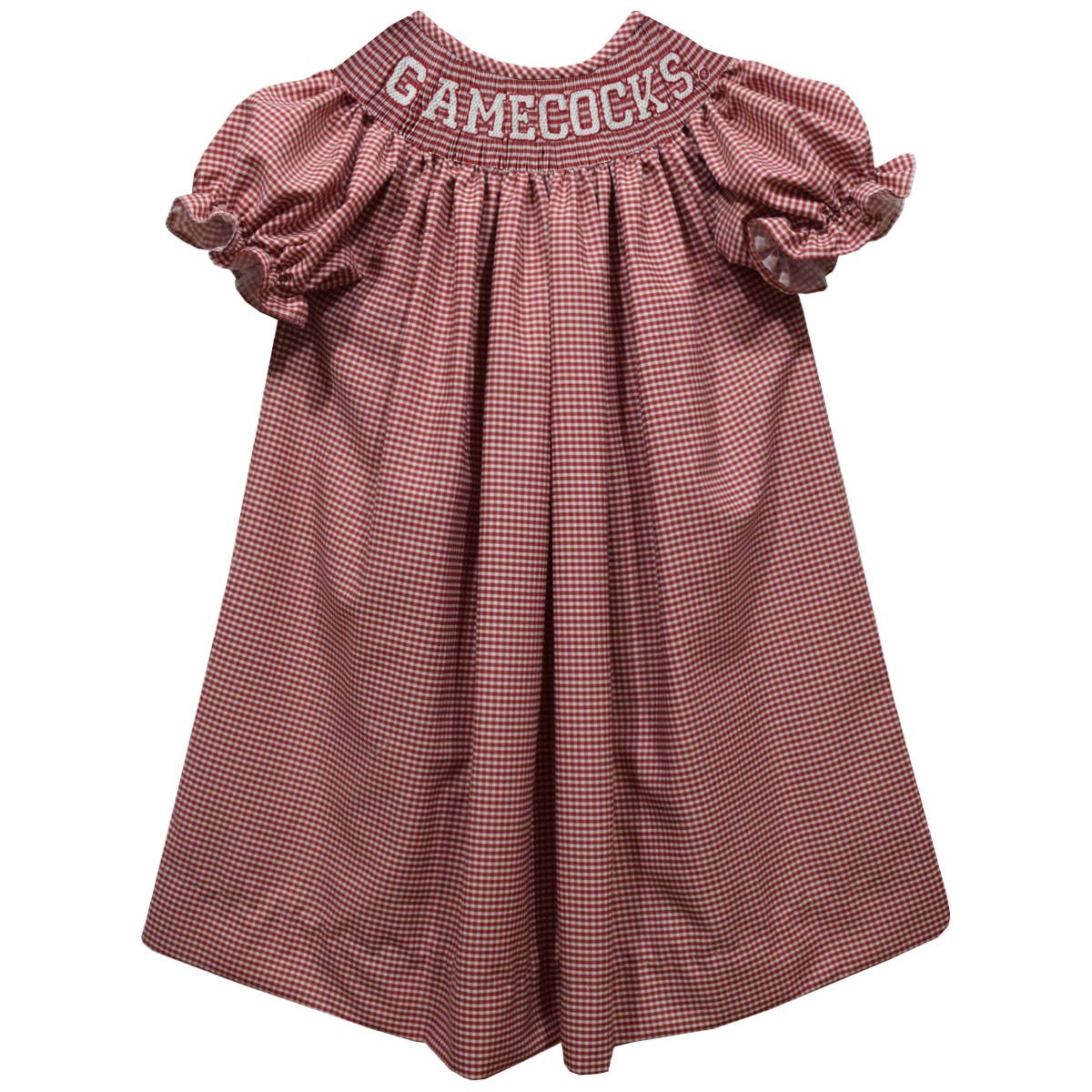 South Carolina Gamecocks Smocked Maroon Short Sleeve Bishop