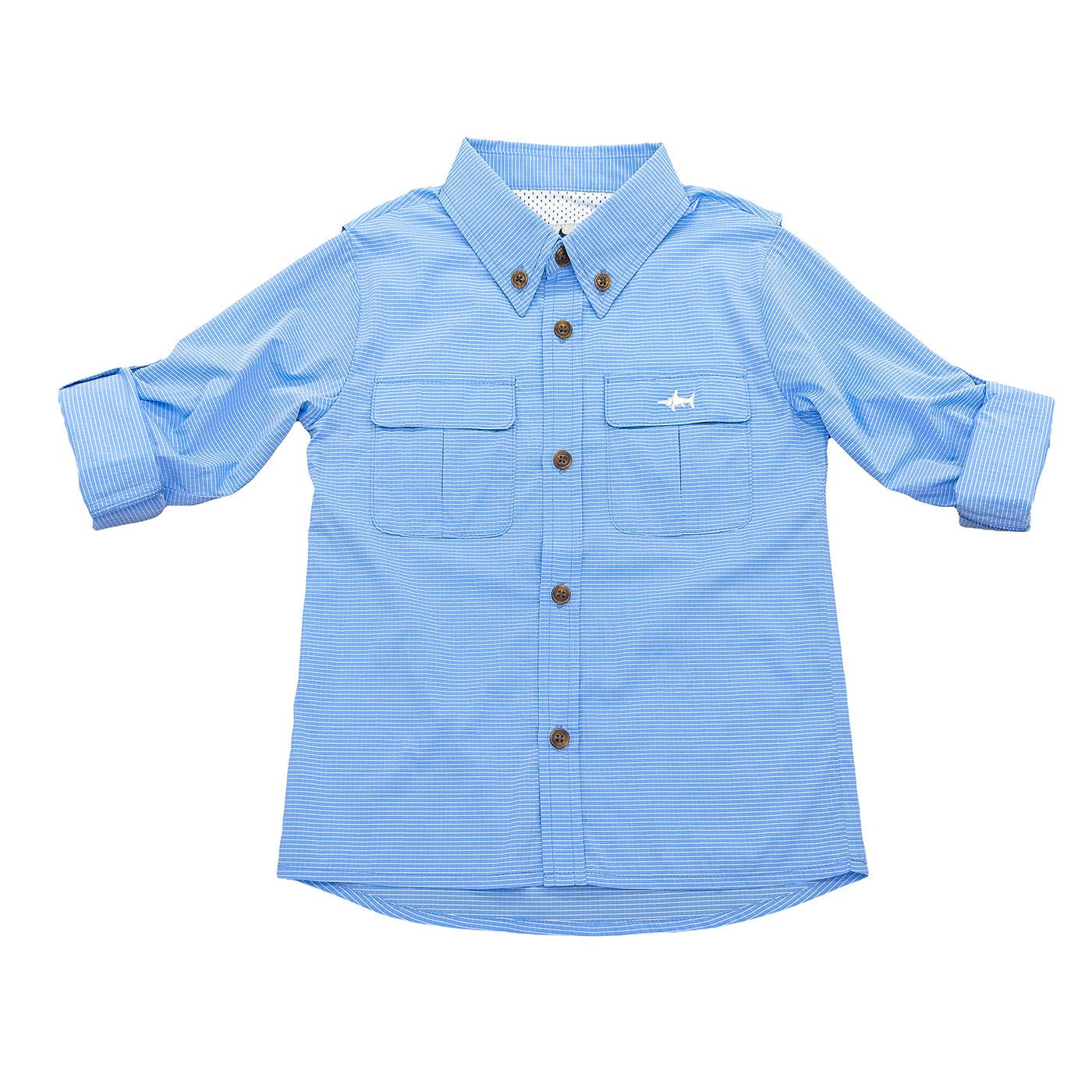 Flagler Fishing Shirt Blue Stripe