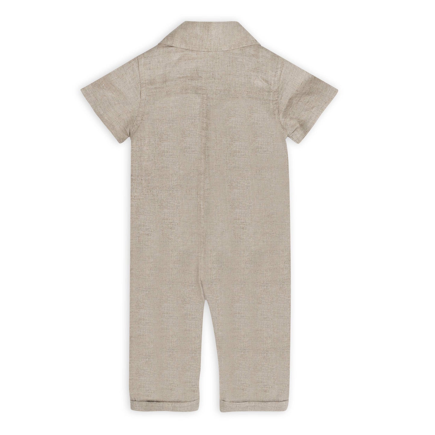 Bennett Linen Baby Romper Jumpsuit (Linen Blend): Natural