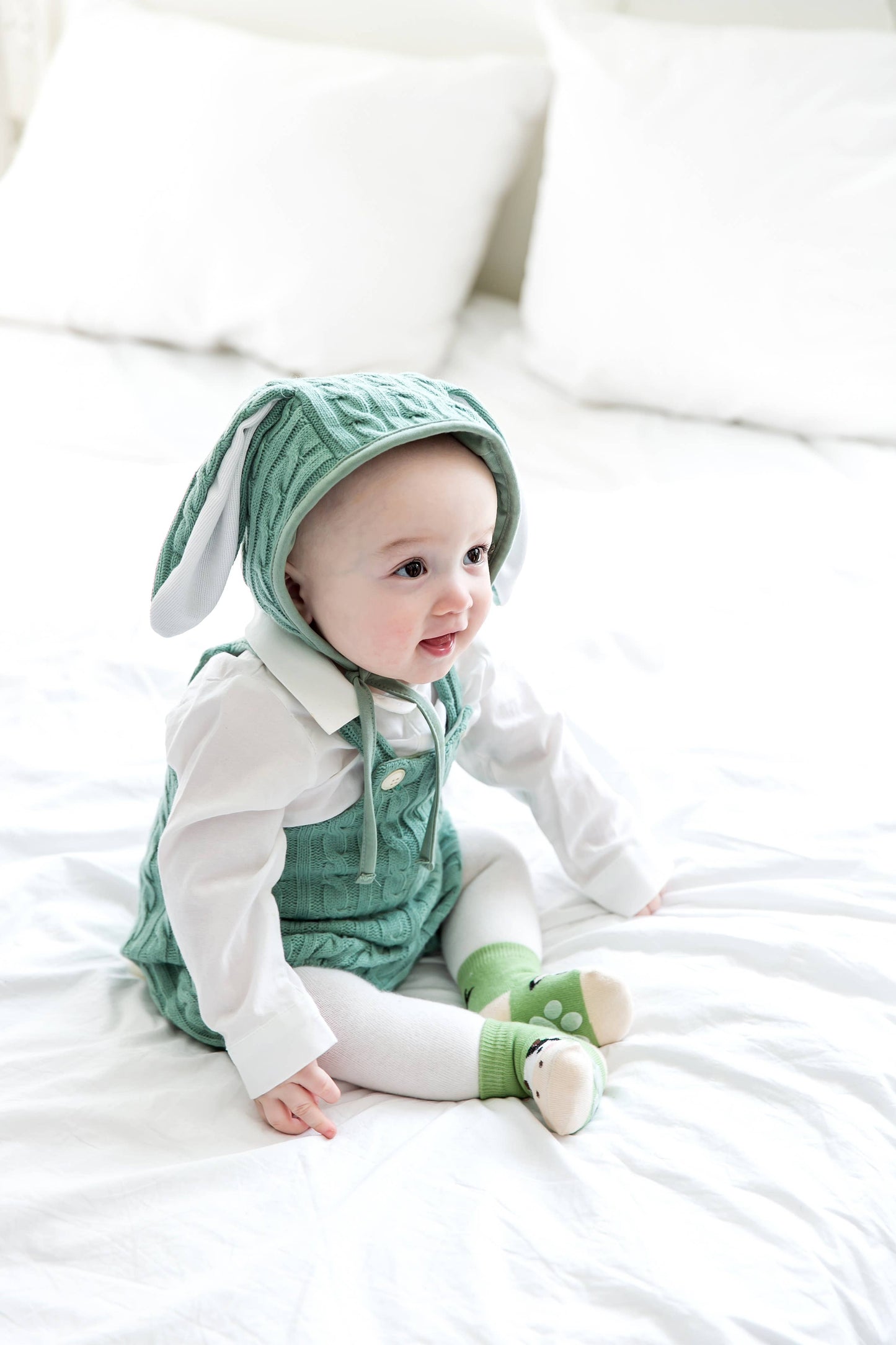 Cow Zoo Baby Animal Socks: Green / M (3 ~5T)