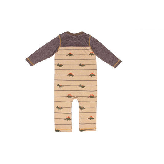 Racing Dino Print Romper - Baby: 9/12