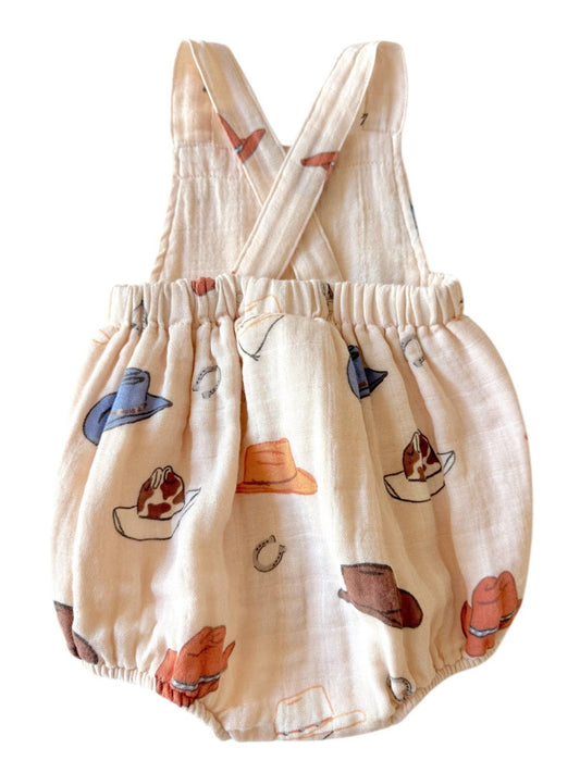 Western / Muslin Retro Sunsuit: 0-3M