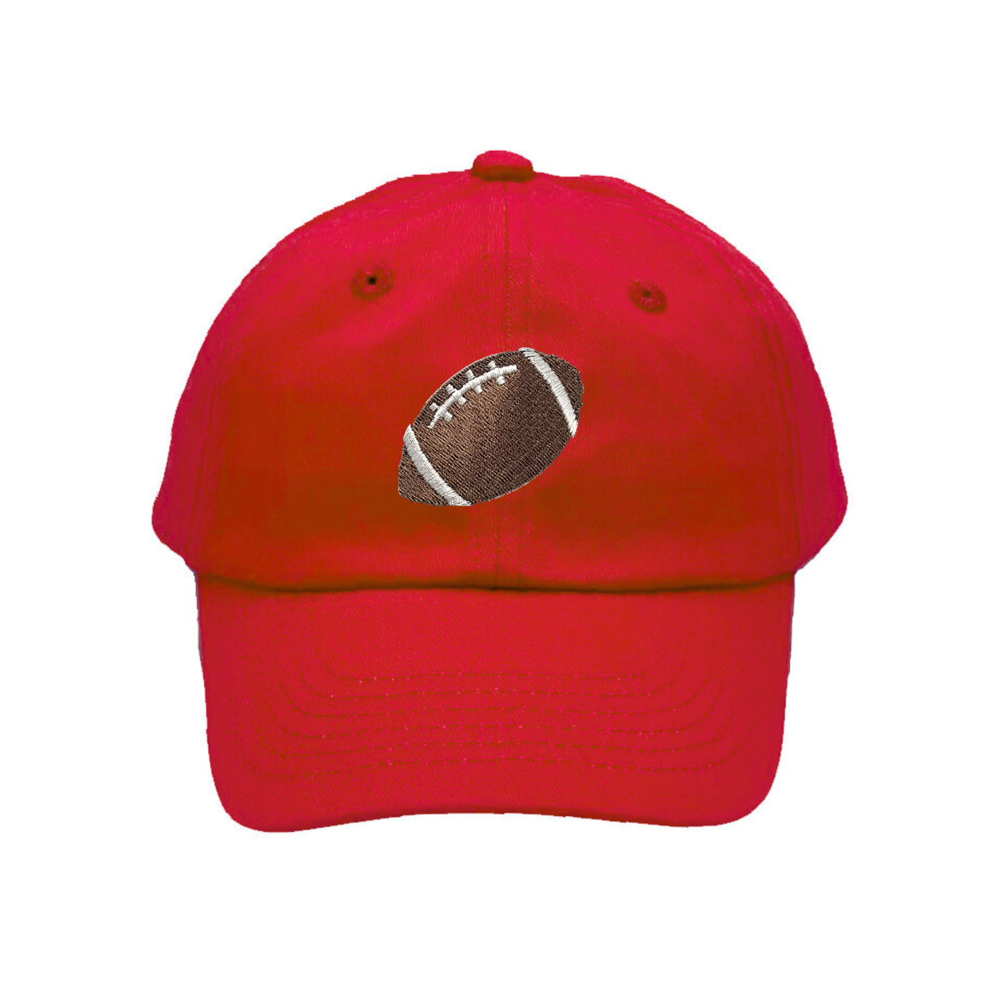 Red Football Baseball Hat (Baby, Youth): Baby (0-2 y.o.)