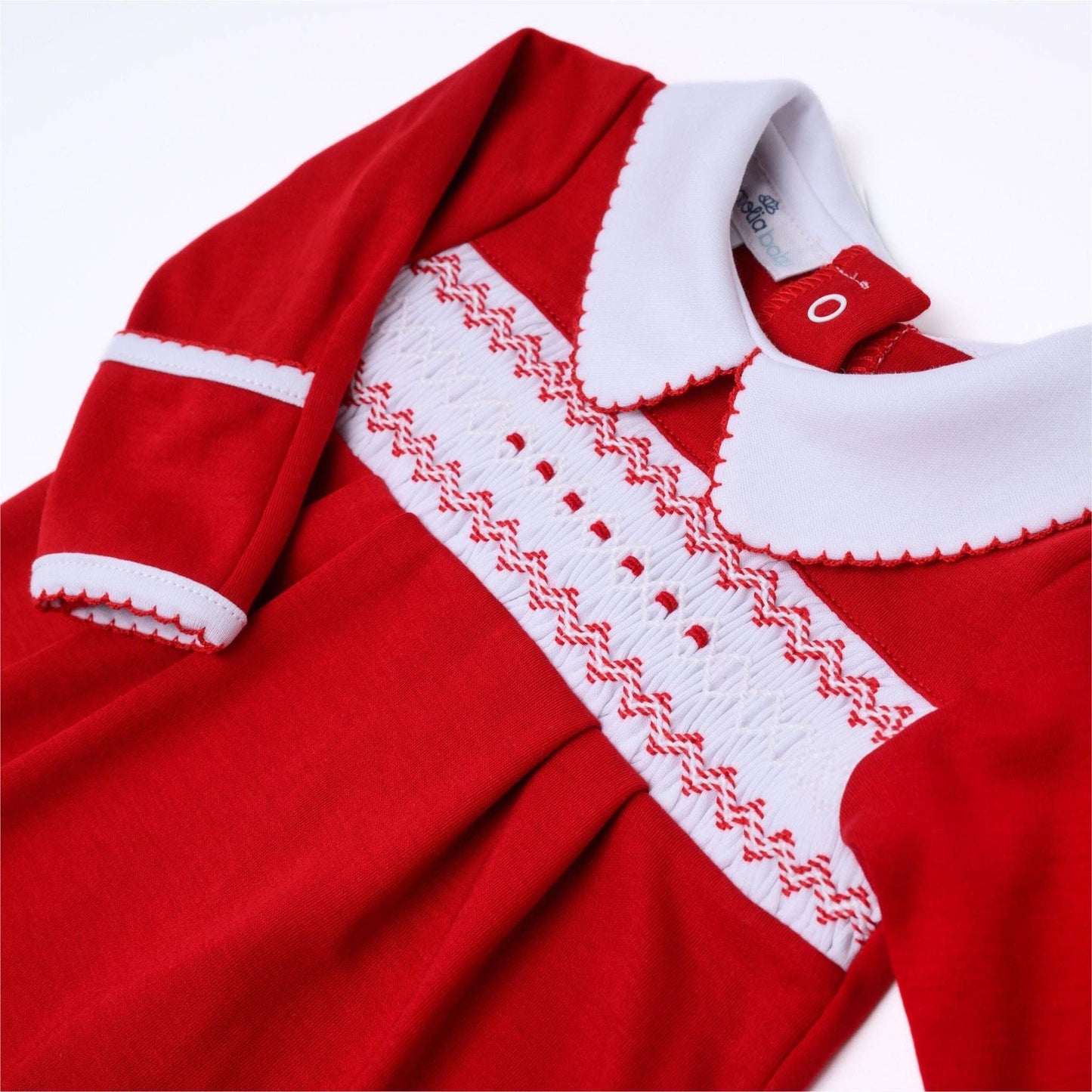 Chris Classics Smocked Unisex Footie - Red: