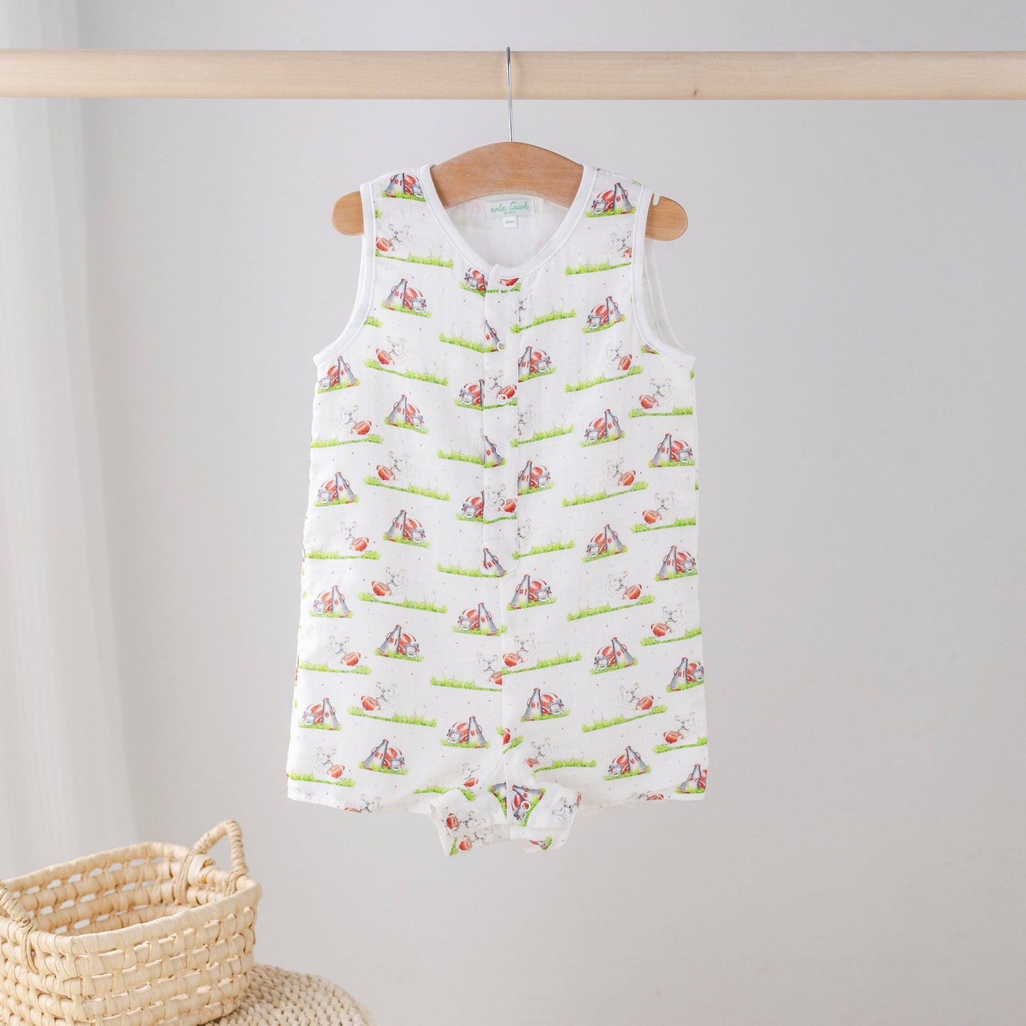 Mascot Mania in Georgia Organic Muslin Shortall: