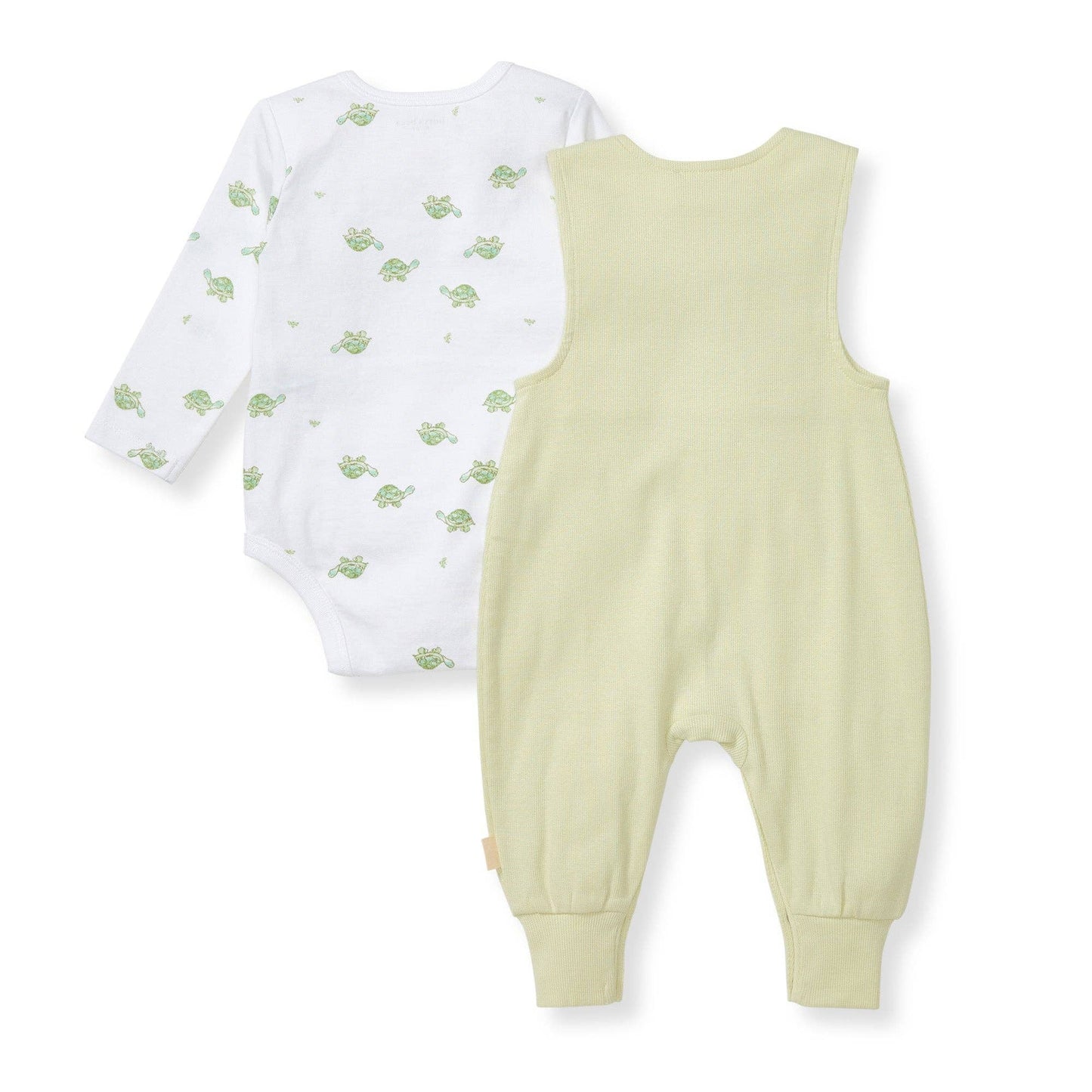 Tortoise Jumpsuit & Bodysuit Set: Mint Tea