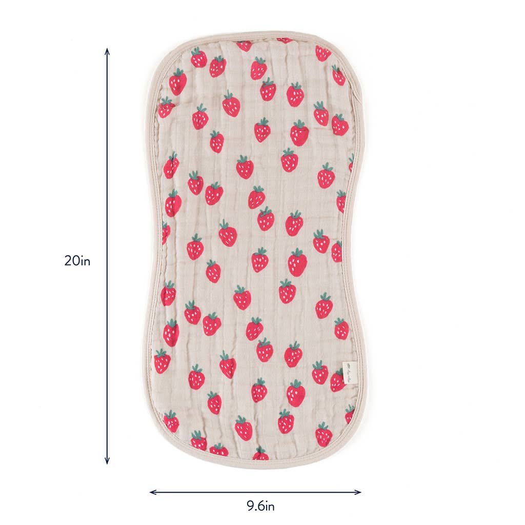 Itzy Burp Cloths™: Strawberries + Cream