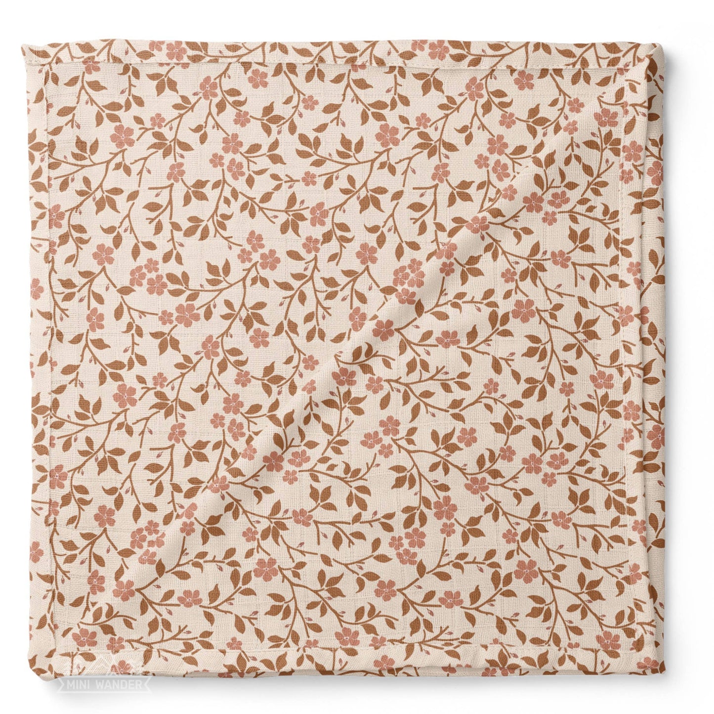 Muslin Swaddle Baby Blanket – Magnolia Tree: Peach