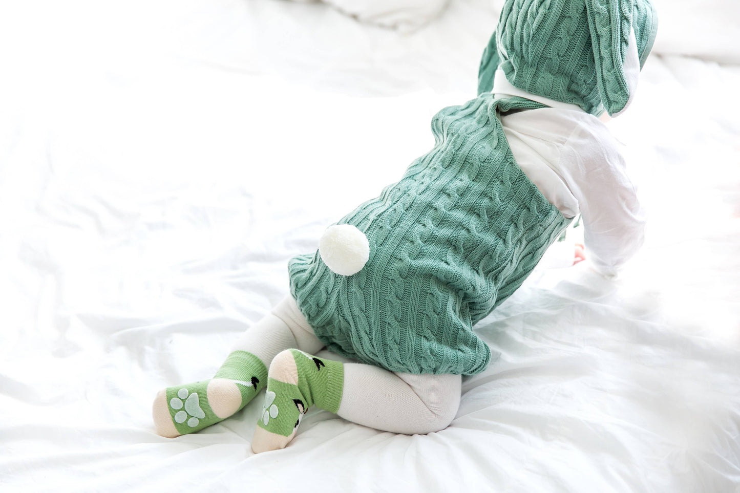 Cow Zoo Baby Animal Socks: Green / M (3 ~5T)