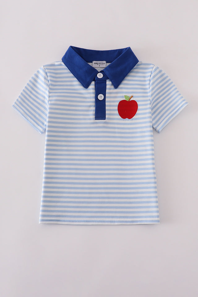 Blue Stripe Apple Polo