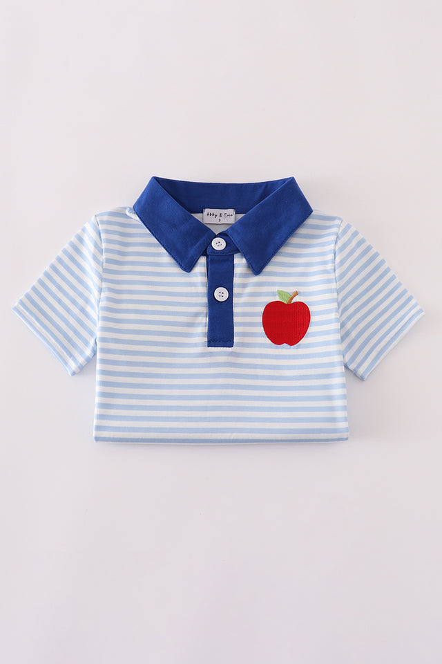 Blue Stripe Apple Polo