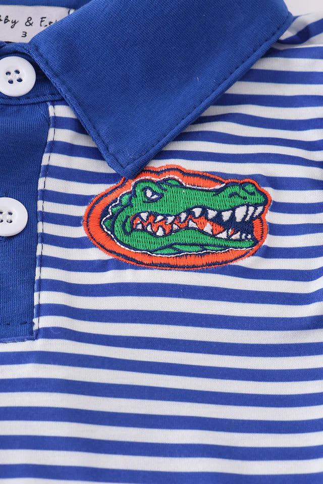 Blue stripe Florida Gators Embroidered skort set
