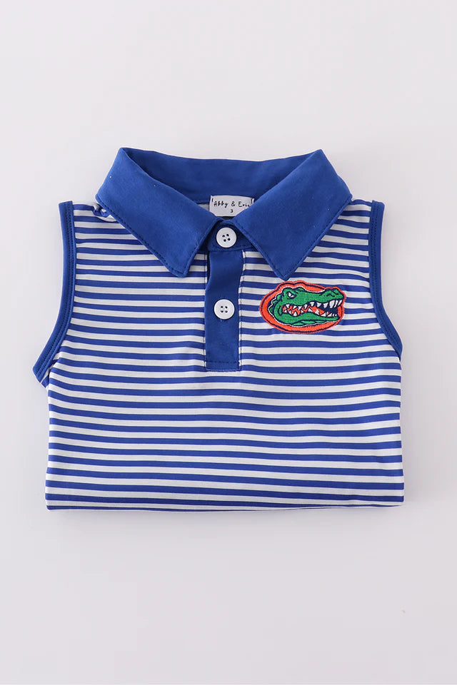Blue stripe Florida Gators Embroidered skort set