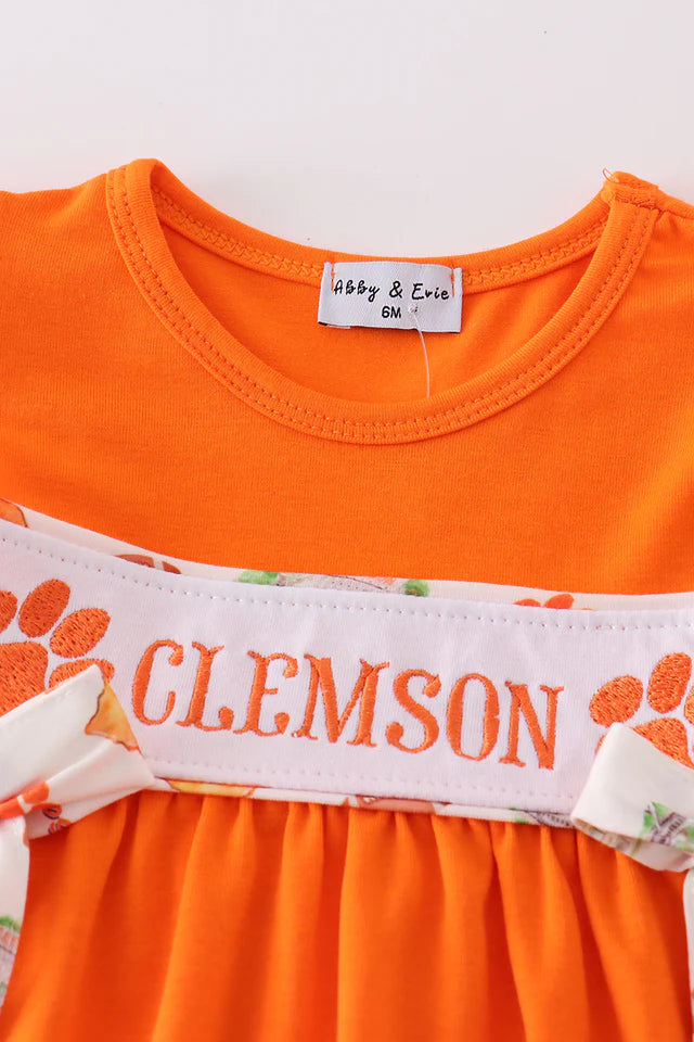 Clemson Embroidery Bloomer Set