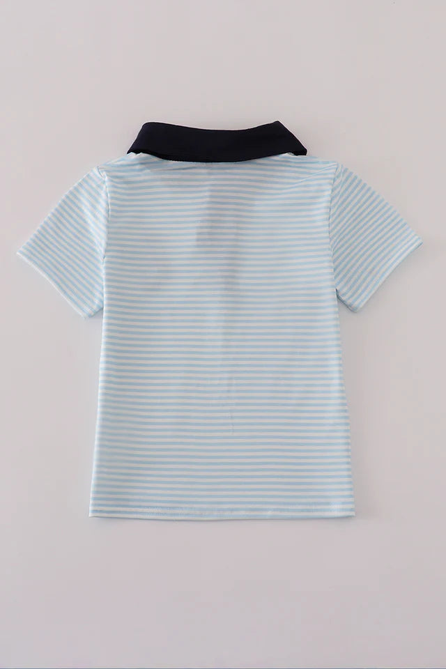 Bluey character embroidery button down shirt