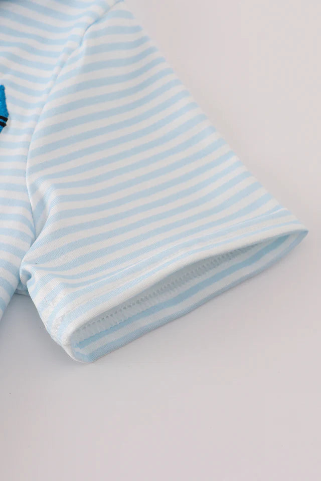 Blue Stripe Crayon Polo