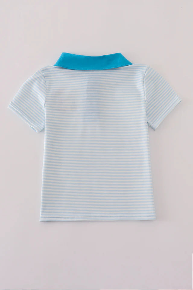 Blue Stripe Crayon Polo