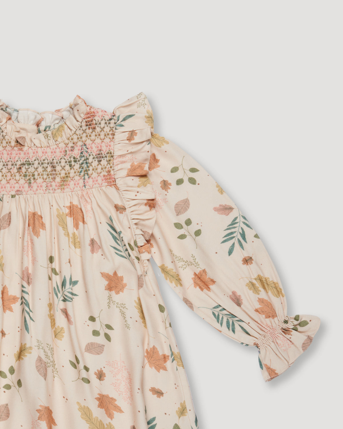 YSE rayon twill falling leaves dress
