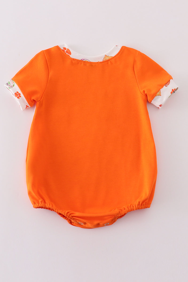Orange Clemson Embroidery Bubble
