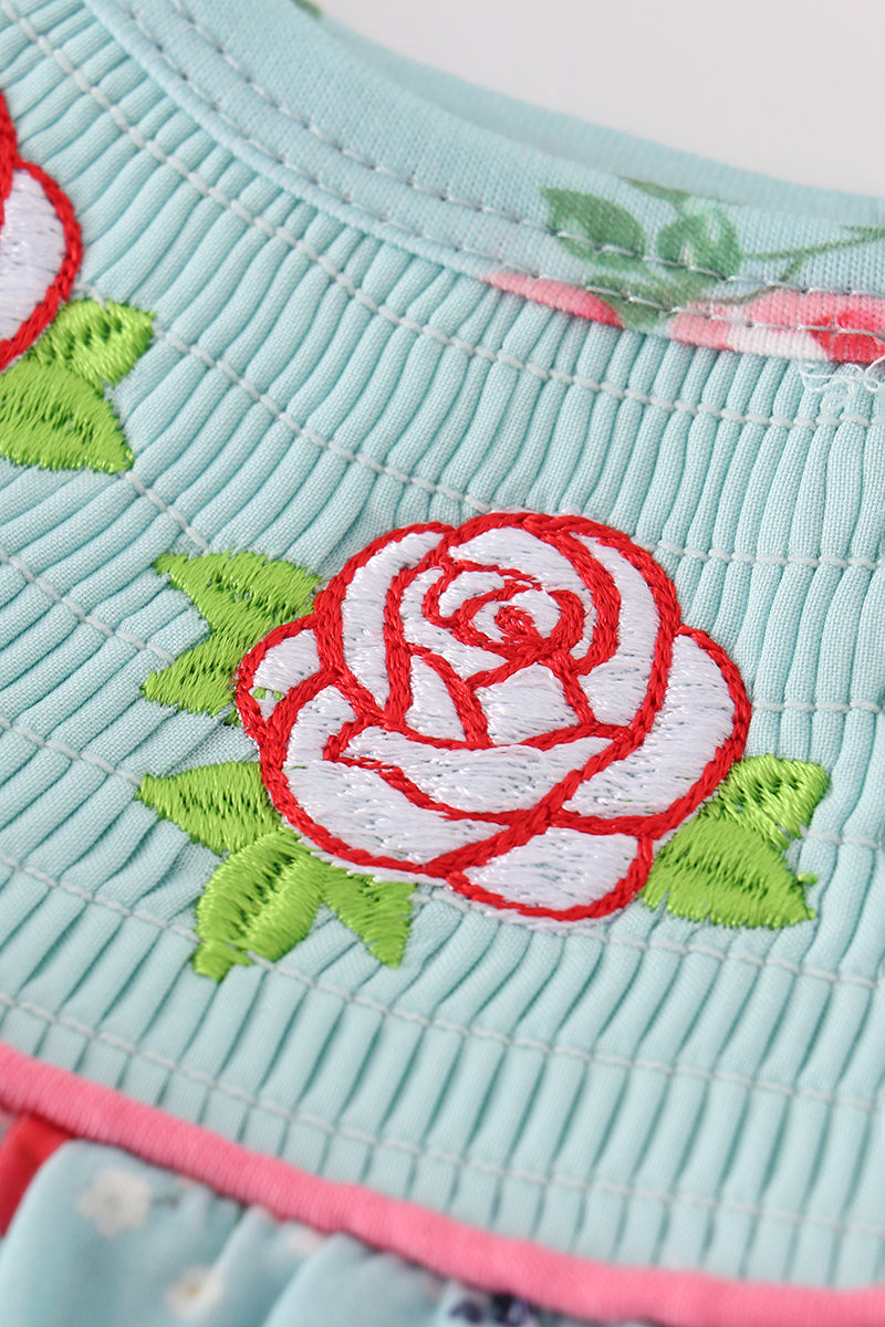 Rosebud Bliss Print Smocked Bubble