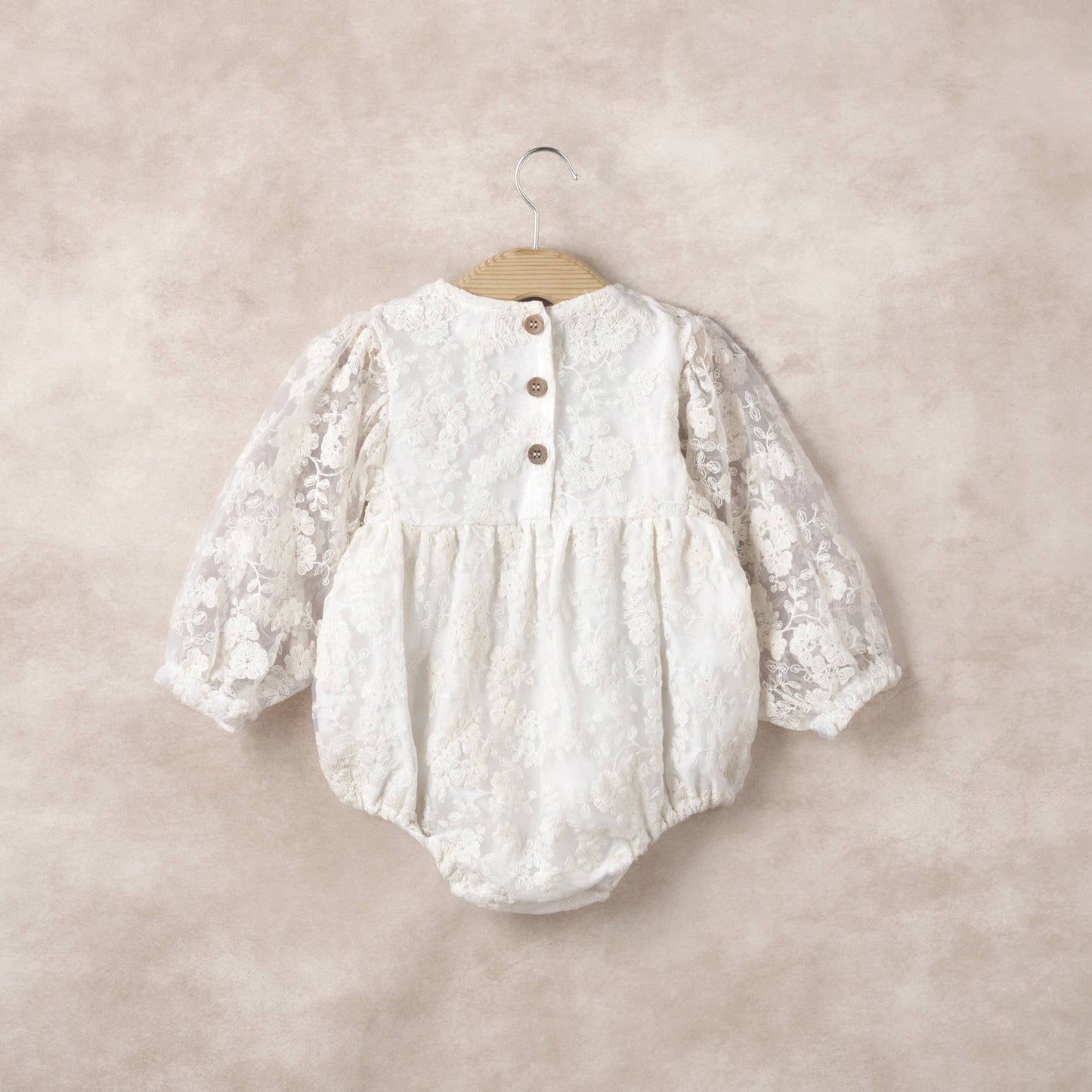 Ivory Lace Baby Romper
