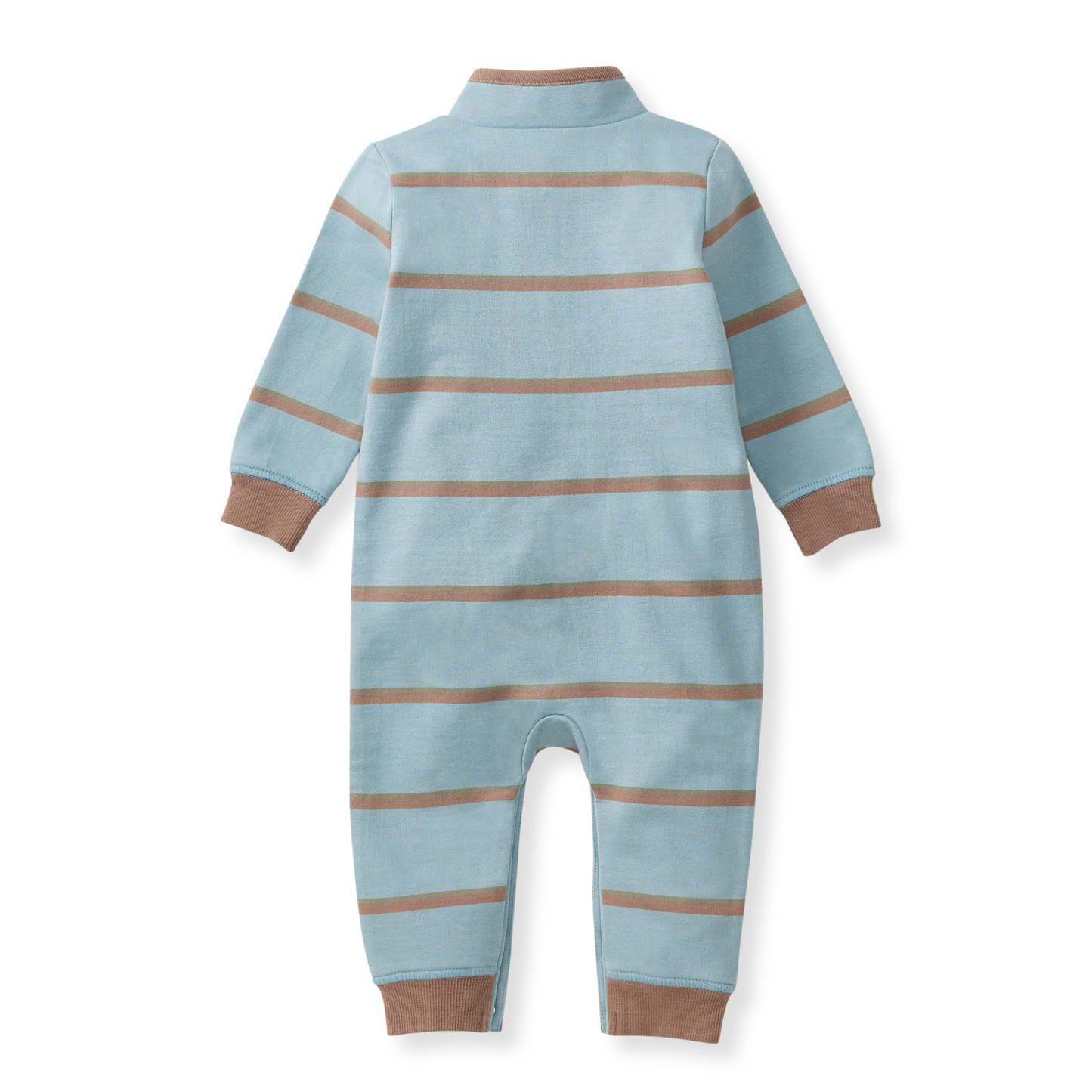 Holland Stripe Infant Blue Jumpsuit: Mountain Blue