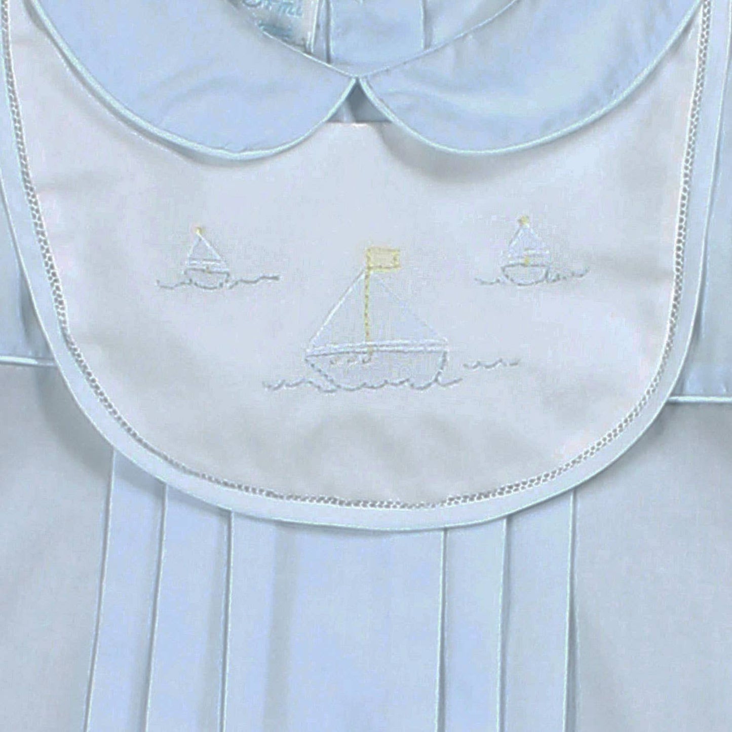 Newborn Romper with Sailboat Embroidery