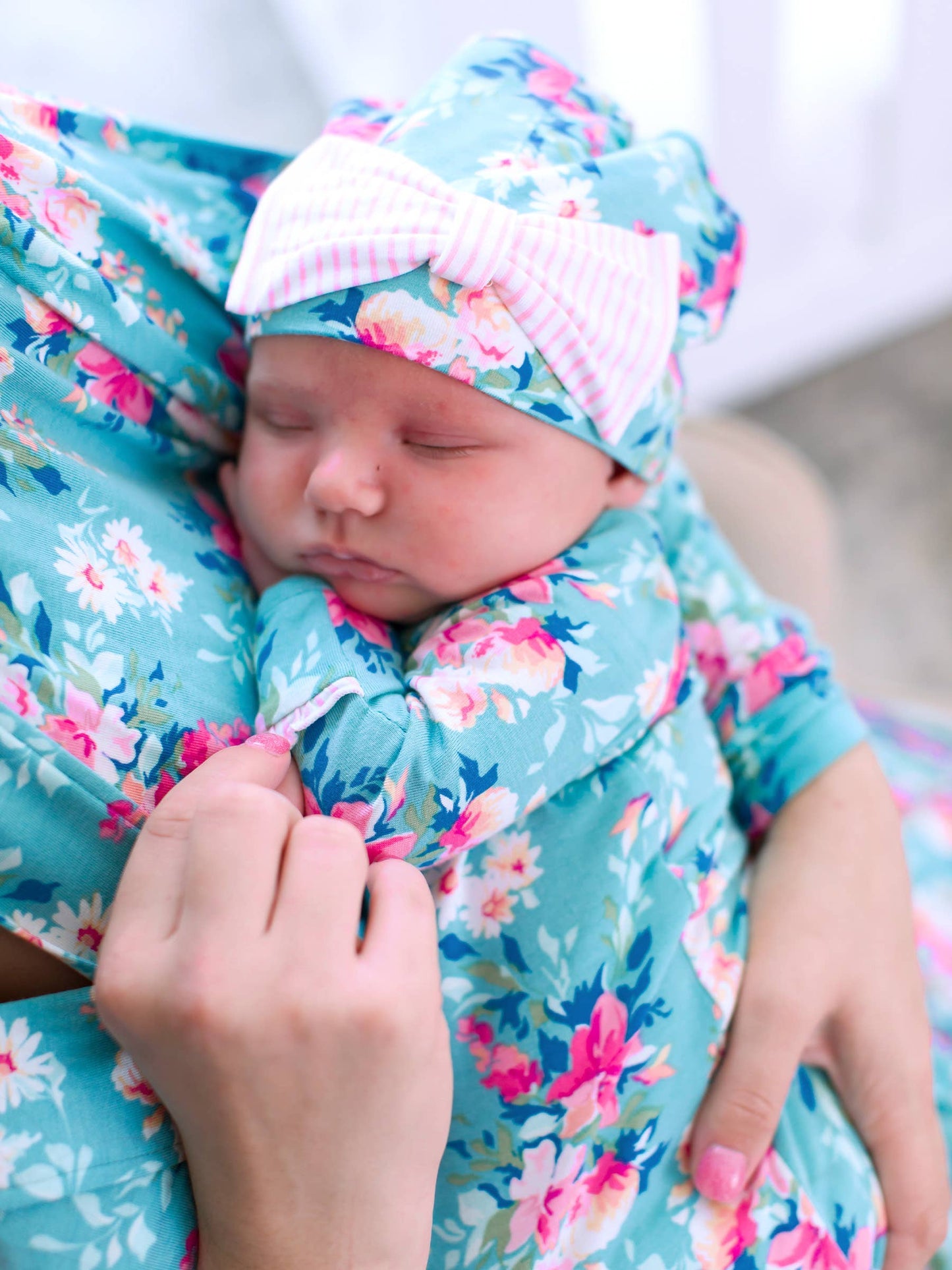 Women's Fancy Me Floral Bamboo Viscose Mommy & Me Maternity Robe
and newborn gown set.