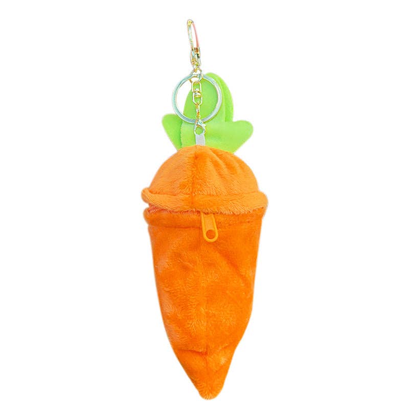 Peek-A-Boo Bunny Carrot Keychain