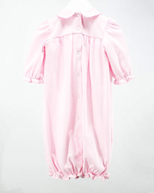 Pink and White Goemetric Claire Gown: NB