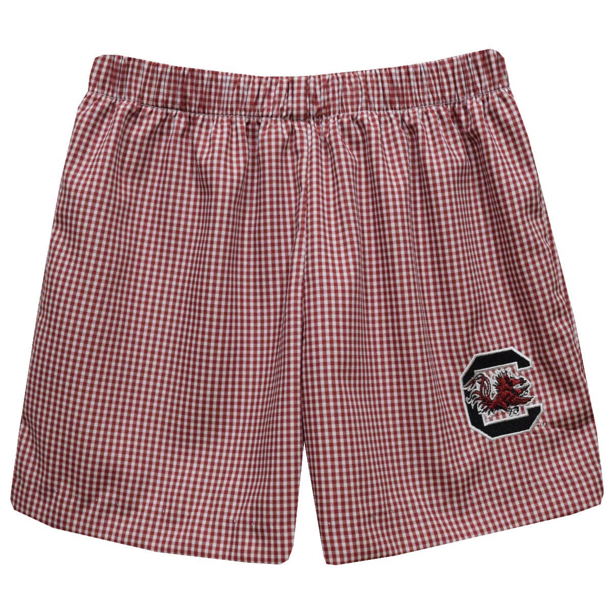 South Carolina Gamecocks Embroidered Gingham Pull On Short