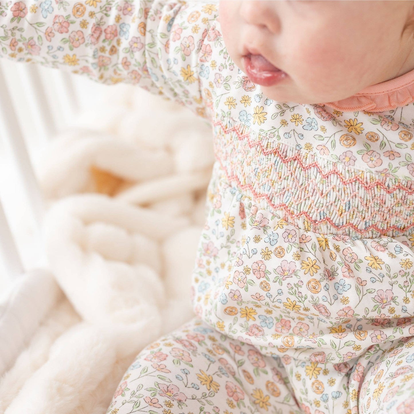 Enchanted Meadows Smocked Footie