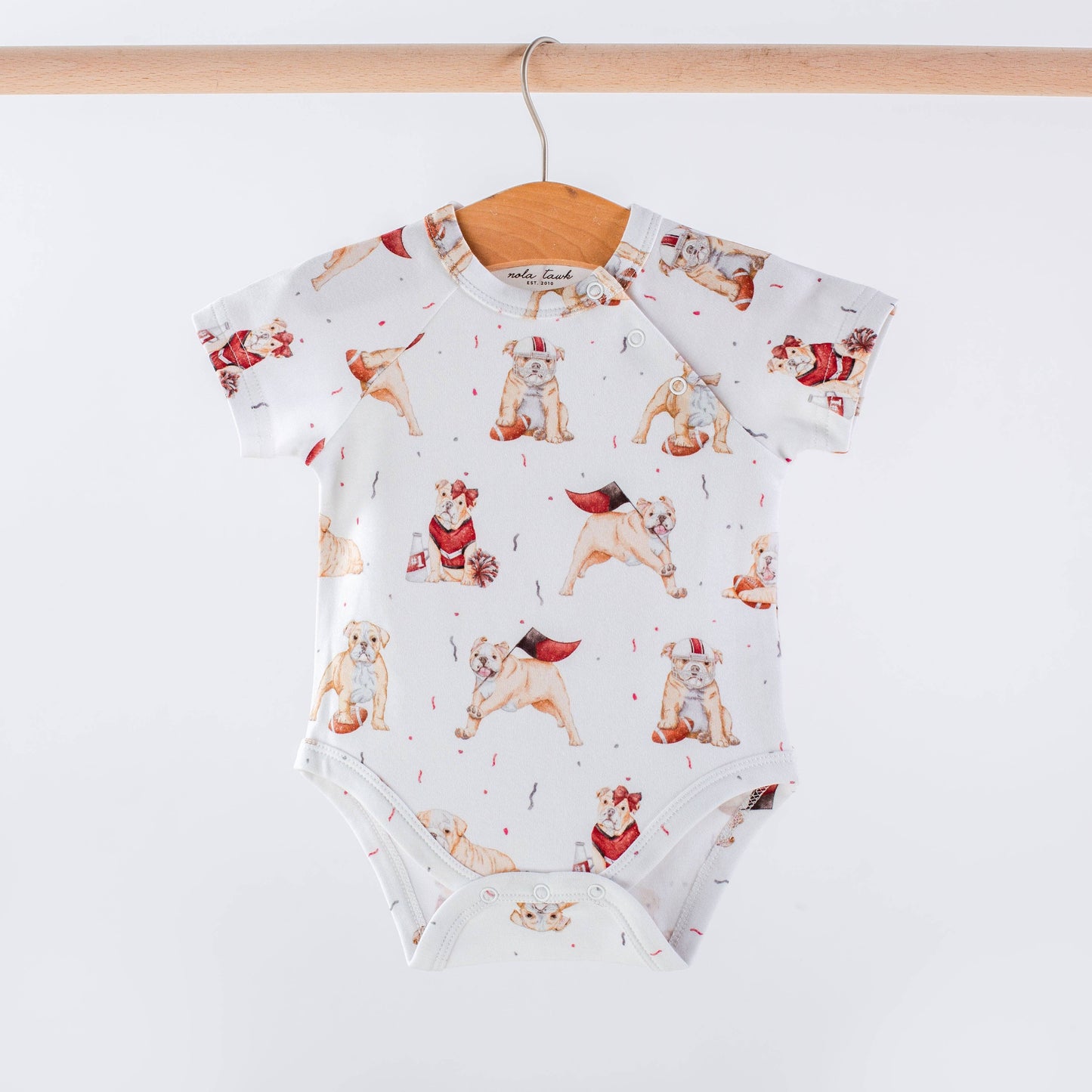 MVP: Mississippi Bulldogs Organic Cotton Onesie: 0/3 months