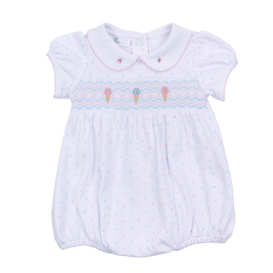 Ice Cream Classics Smocked Collared Bubble: