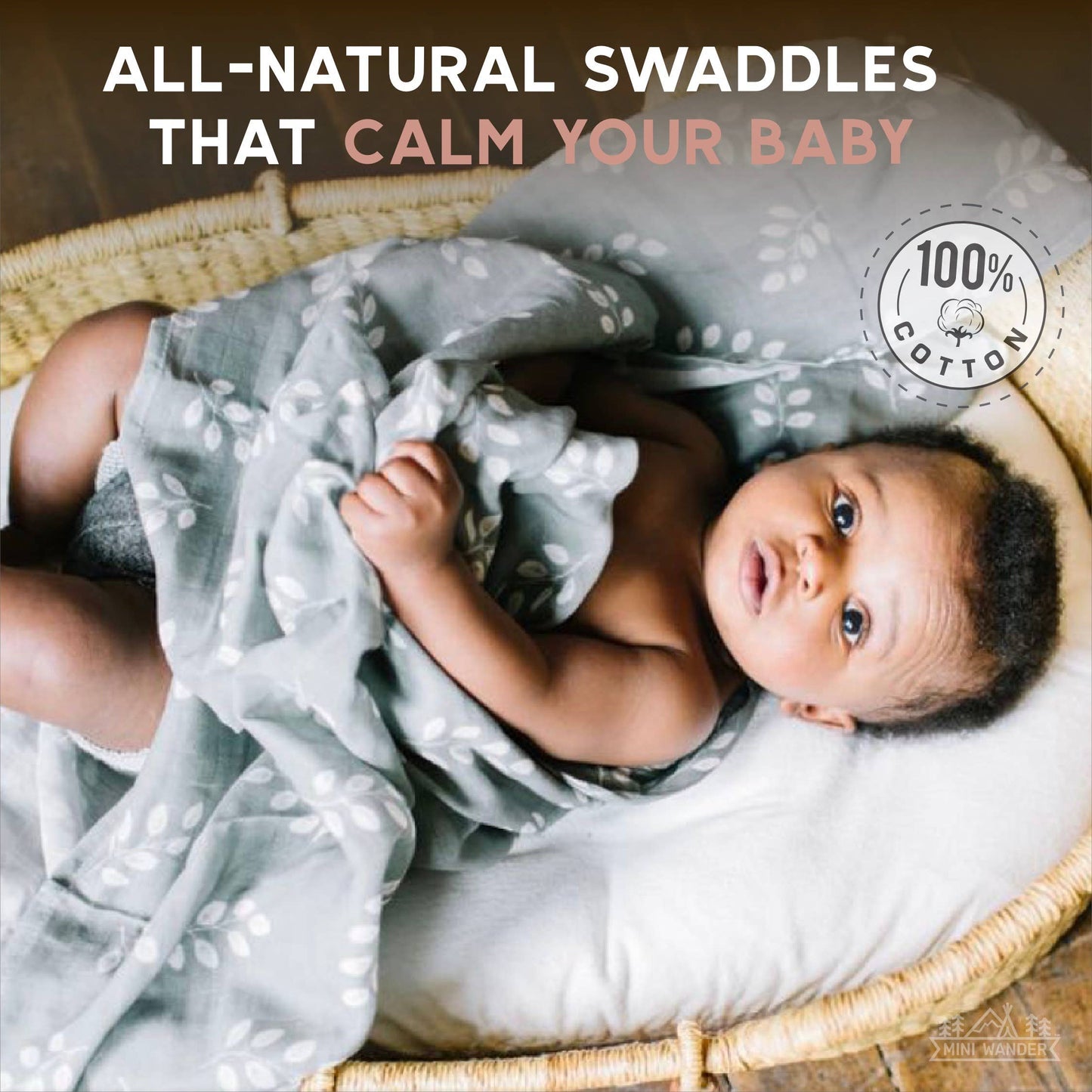 Muslin Swaddle Baby Baby Blanket – Leaves