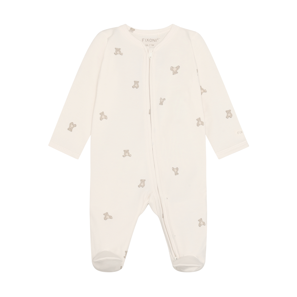 Teddy Bear Footed Zip Sleepsuit