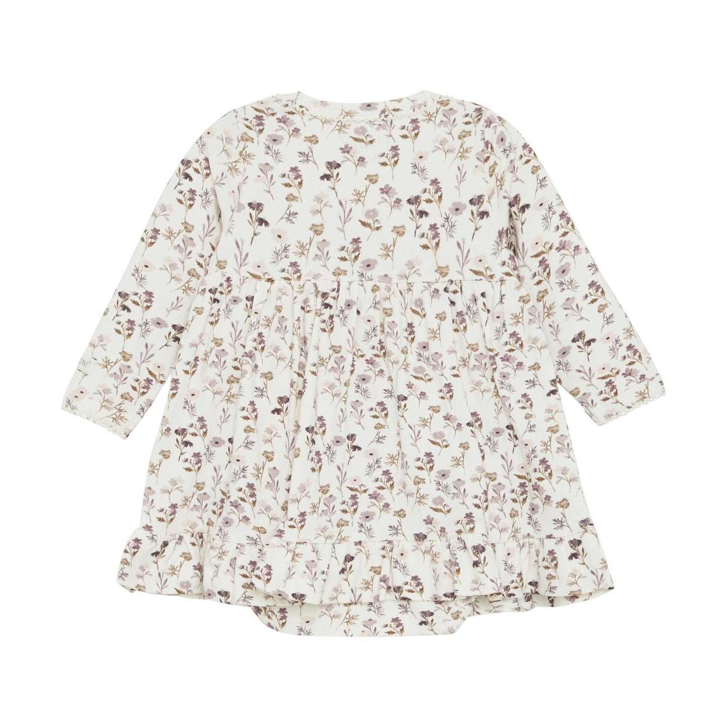 FIXONI Baby Long Sleeve Floral Dress - Violet Ice