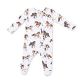Wild Horses - 2 Way Zipper Footie: NB