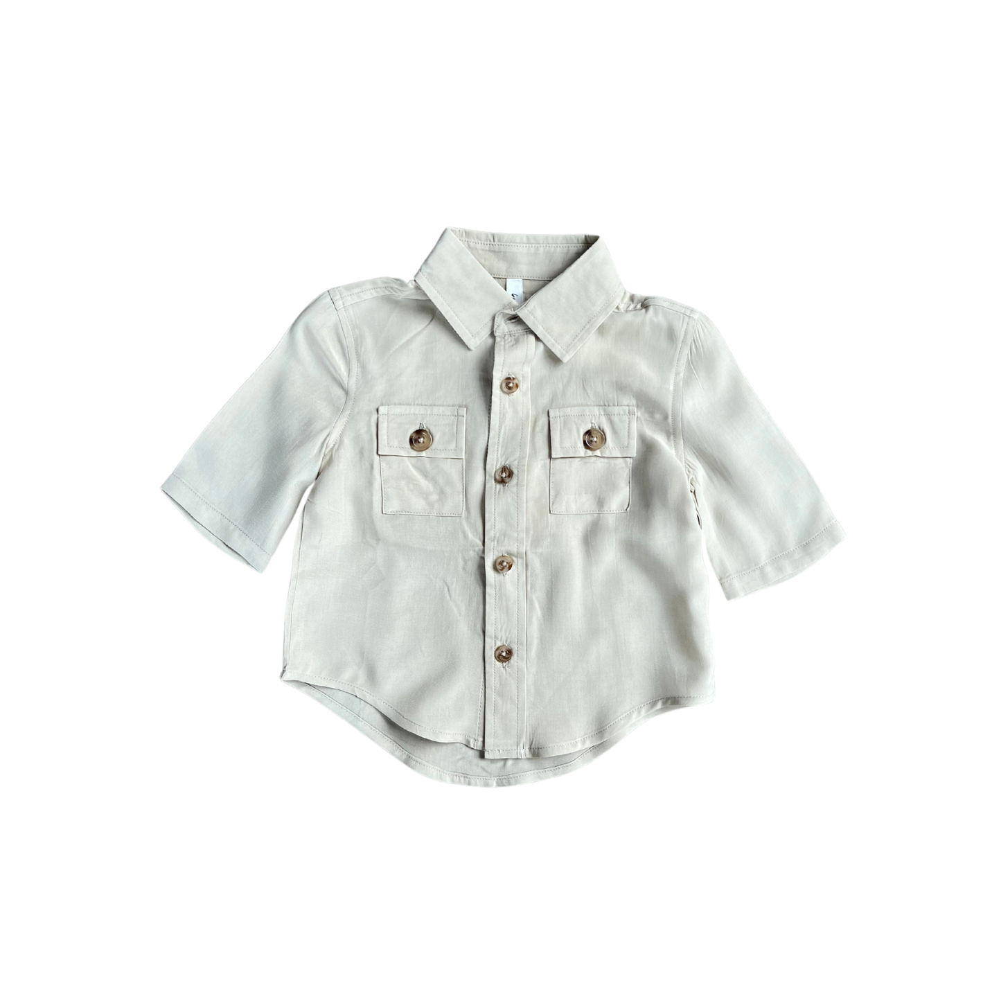 Utility Shirt: Stripe in Toffee