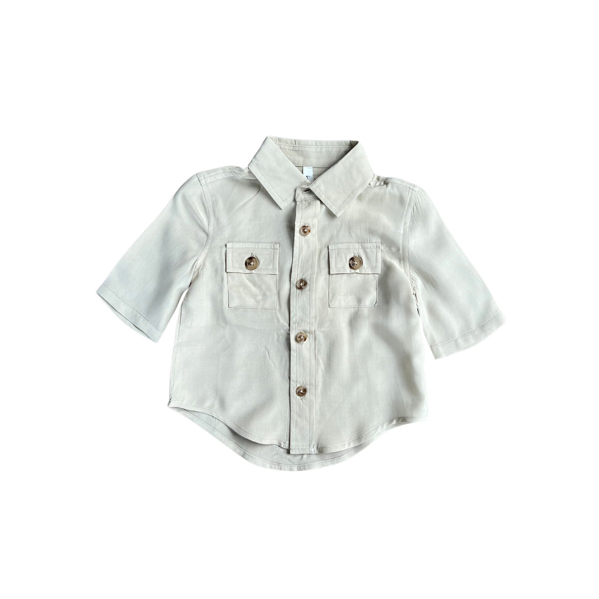Utility Shirt: Stripe in Toffee