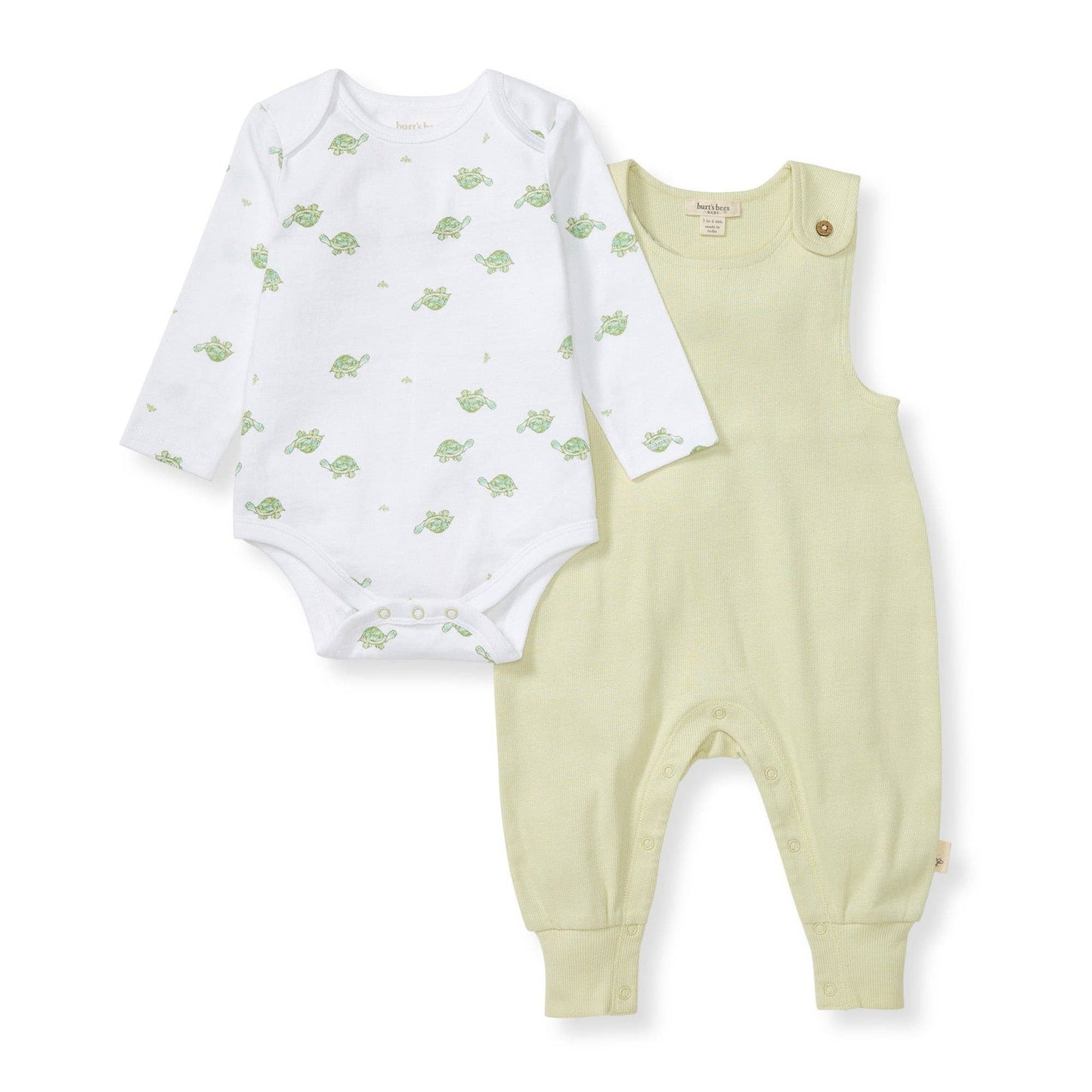 Tortoise Jumpsuit & Bodysuit Set: Mint Tea