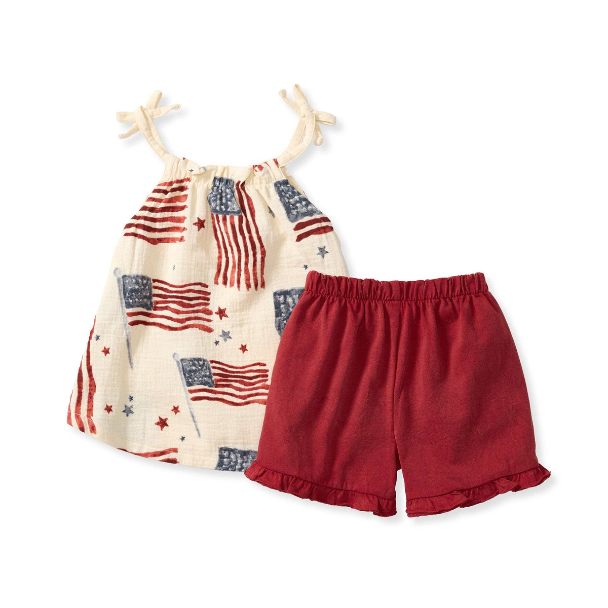 American Flag Girl Tank & Shorts Set: