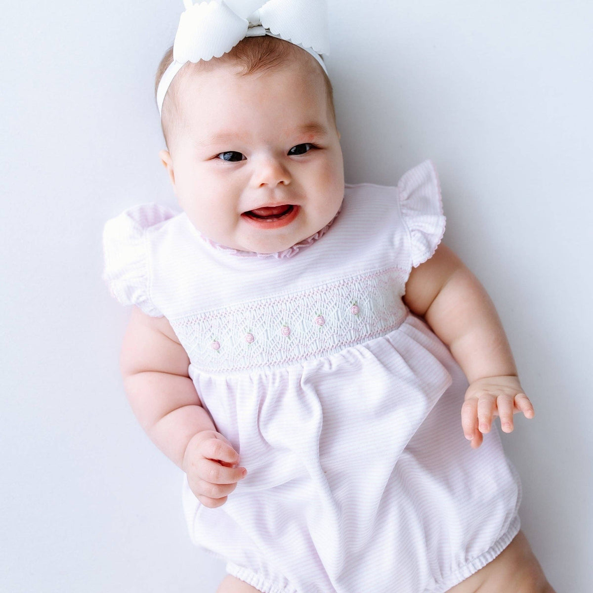 Julia Smocked Bubble - Pink