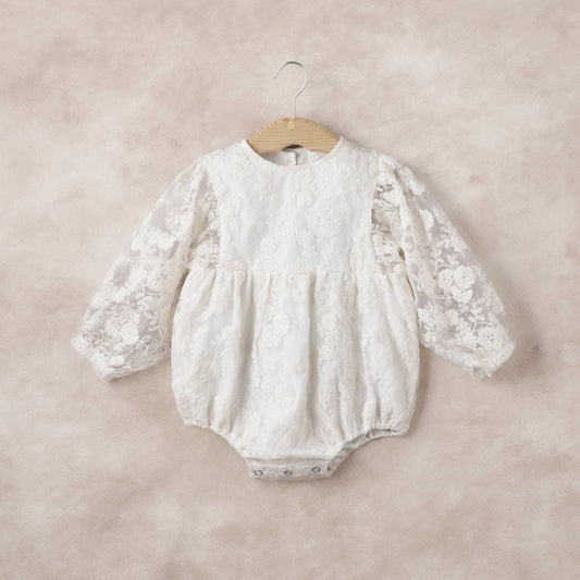 Ivory Lace Baby Romper
