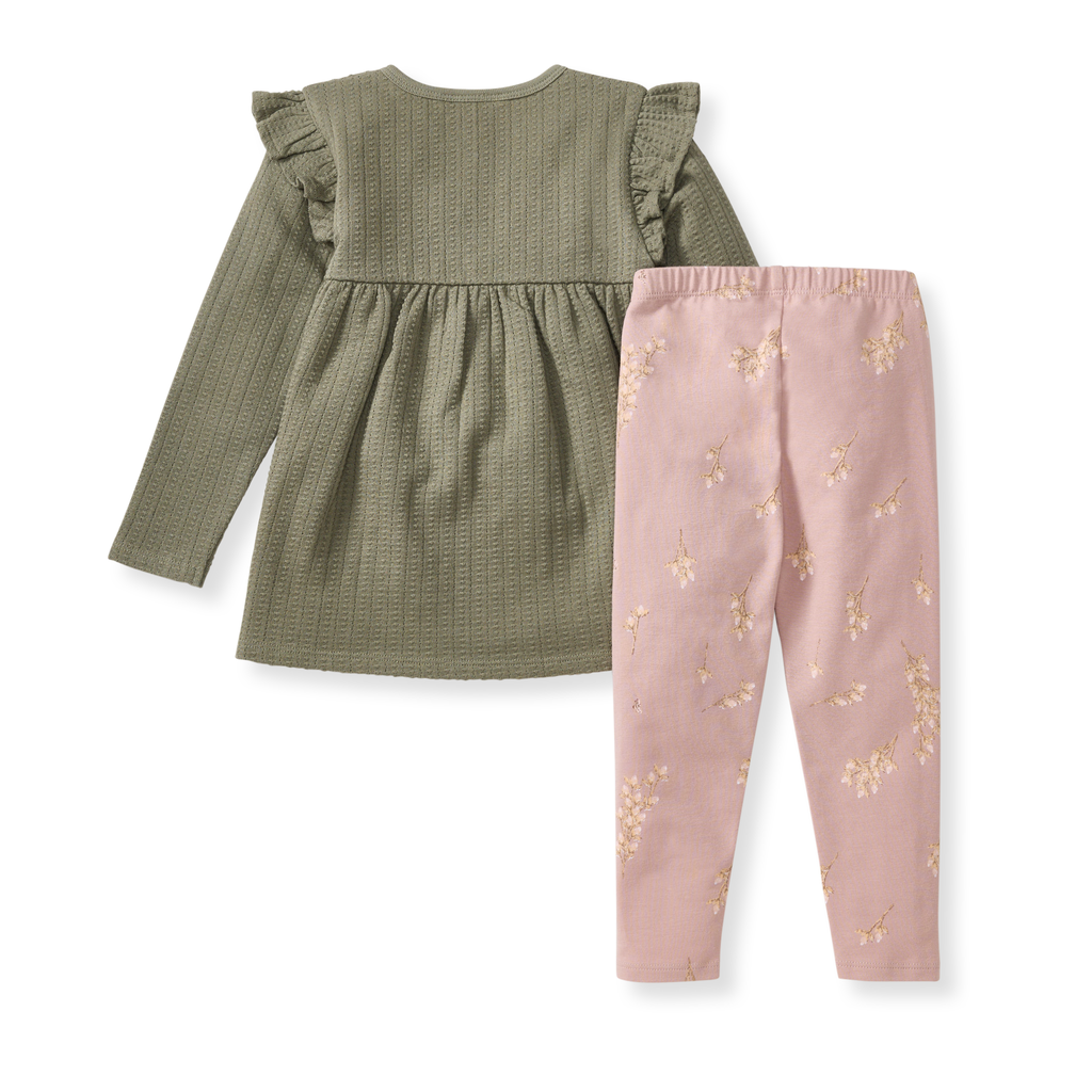 Budding Beauty Infant Tunic Set: Tranquility