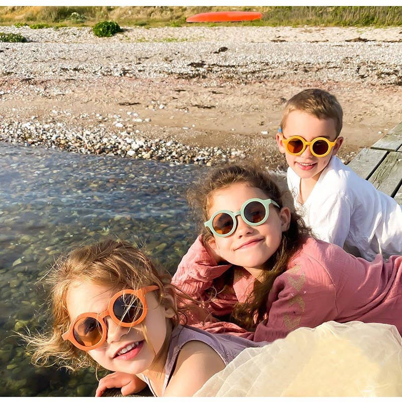 Kids Sunglasses - Leopard Brown (Round)